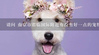请问 南京市君临国际附近有没有好一点的宠物店，最好走路就可以到的。谢谢。
