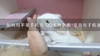 如何用苹果手机养 QQ宠物企鹅?是否有手机客户版本下载?