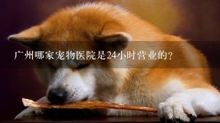 广州哪家宠物医院是24小时营业的？