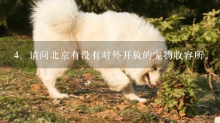 请问北京有没有对外开放的宠物收容所。