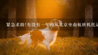 紧急求助!有没有一年内从北京坐南航班机托运活体宠物成功的朋友?