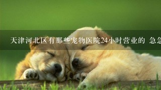 天津河北区有那些宠物医院24小时营业的 急急急急！