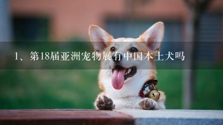 第18届亚洲宠物展有中国本土犬吗